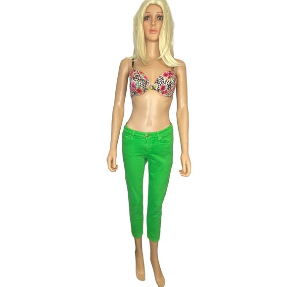 Kate Spade Bright Green Play Hooky Capri Pants Woman's 28 * - Picture 2 of 16